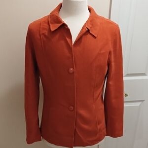 Orange wool blazer